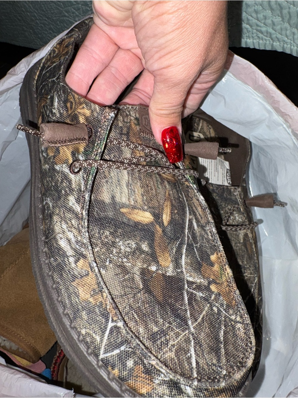 Hey Dude Tan Camouflage Slip-On Loafers - Picture 8 of 8